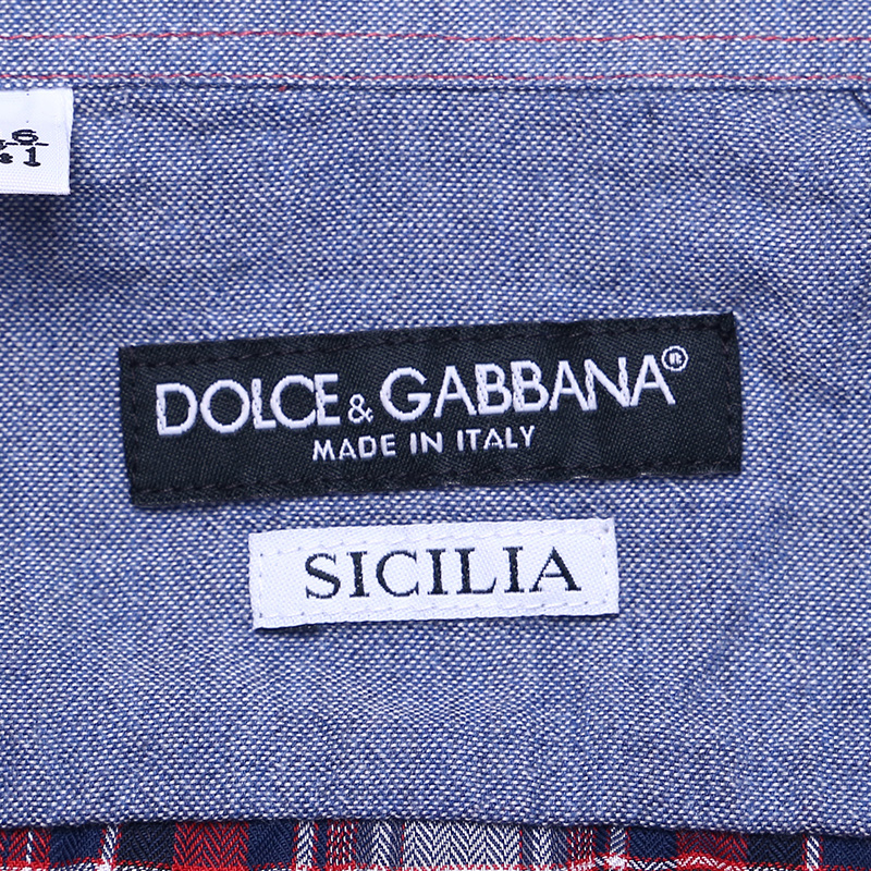 Dolce&Gabbana 杜嘉班纳 男士长袖T恤红格 G5AC1T-FQ5FJ-S8104商品第3张图片规格展示