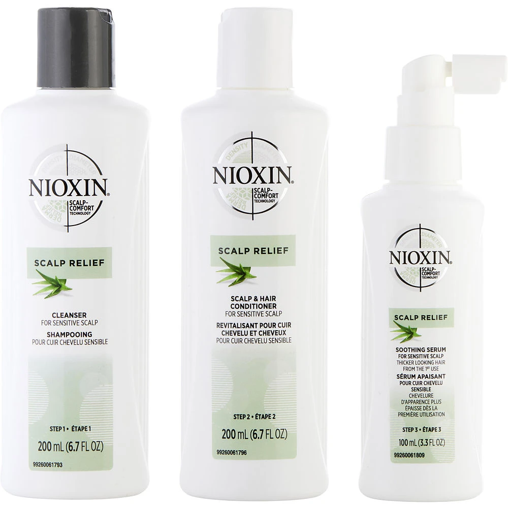 商品NIOXIN|NIOXIN 丽康丝 敏感头皮洗护套装（洗发水200ml+护发素200ml+头皮精华液100ml）,价格¥254,第1张图片