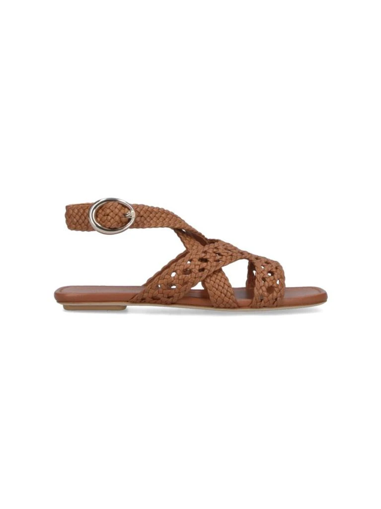 商品Stuart Weitzman|"Thea" Slingback Sandals – Brown,价格¥2474,第1张图片