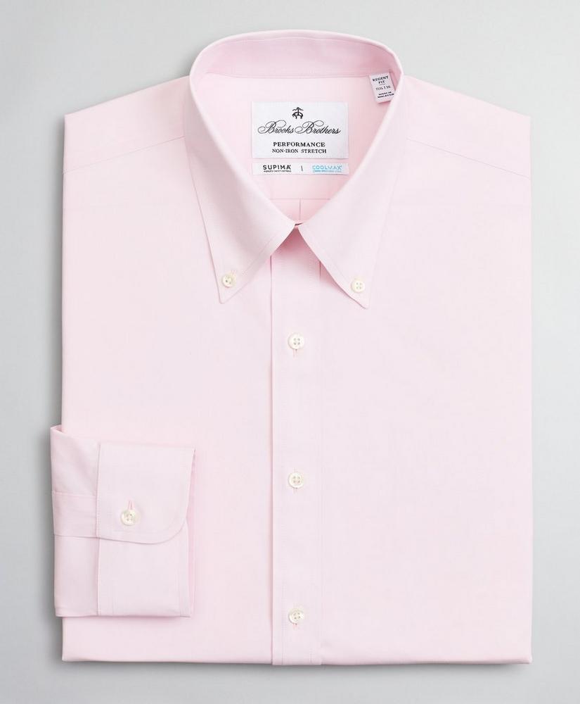 商品Brooks Brothers|Regent Regular-Fit Dress Shirt, Performance Non-Iron with COOLMAX®, Button-Down Collar Twill,价格¥373,第6张图片详细描述