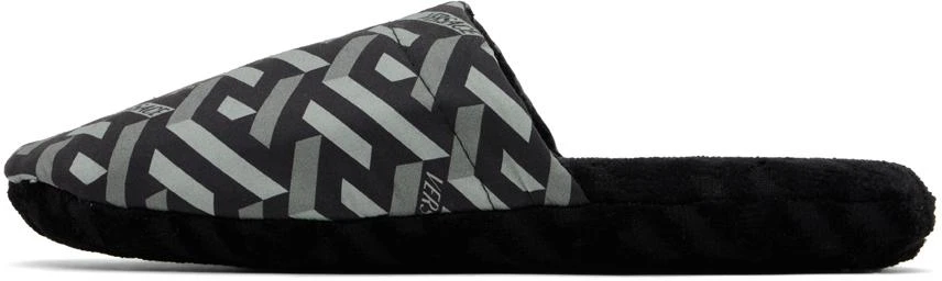 商品Versace|Black 'La Greca' Slippers,价格¥636,第3张图片详细描述