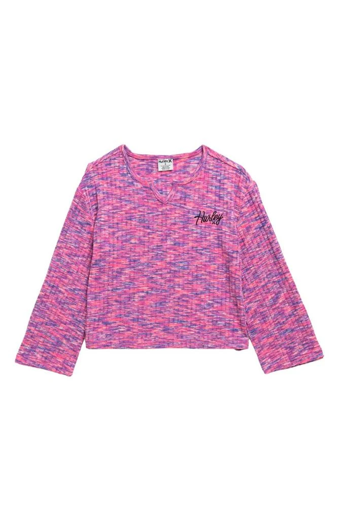 商品Hurley|Kids' Notched Long Bell Sleeve Top,价格¥159,第1张图片