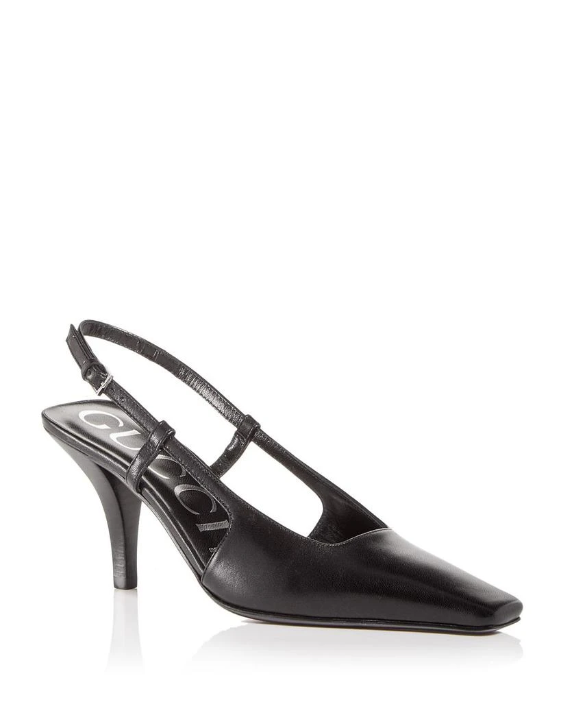 商品Gucci|Women's Slingback Square Toe Pumps,价格¥6928,第1张图片