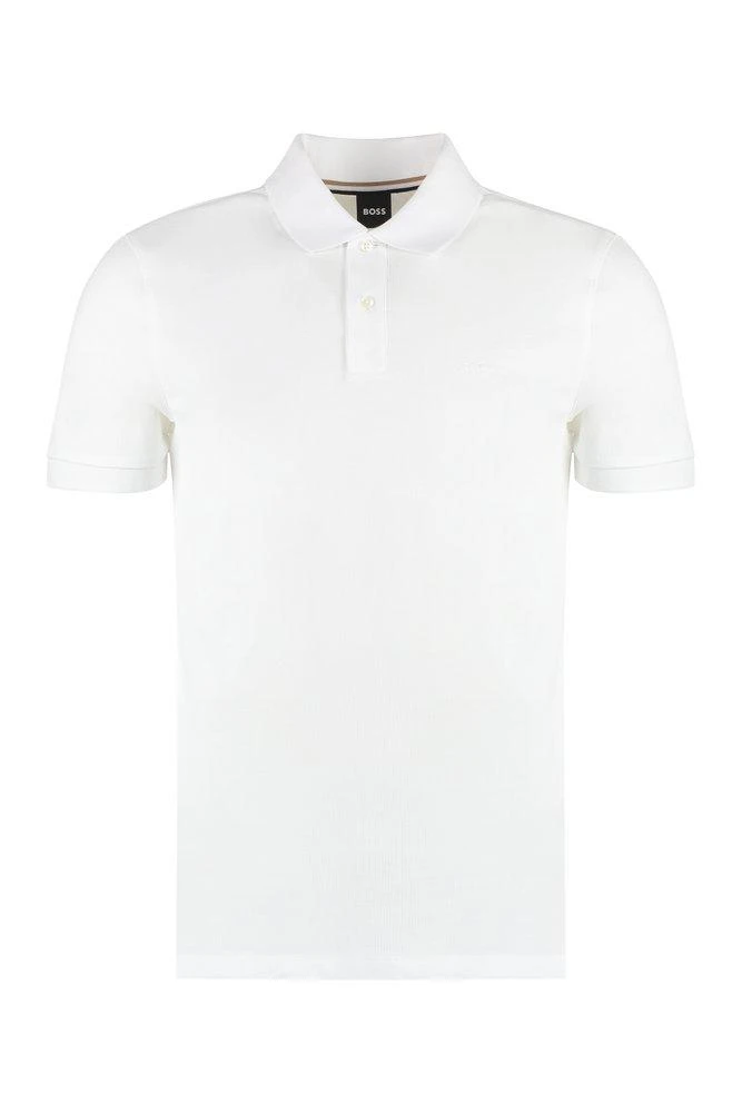 商品Hugo Boss|Boss Hugo Boss Logo Embroidered Regular-Fit Polo Shirt,价格¥508,第1张图片