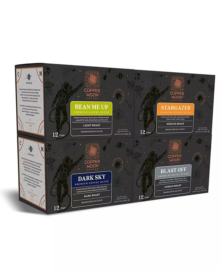 商品Copper Moon Coffee|Single Serve Coffee Pods for Keurig K Cup Brewers, Out of This World Blends Variety Pack, 48 Count,价格¥255,第1张图片