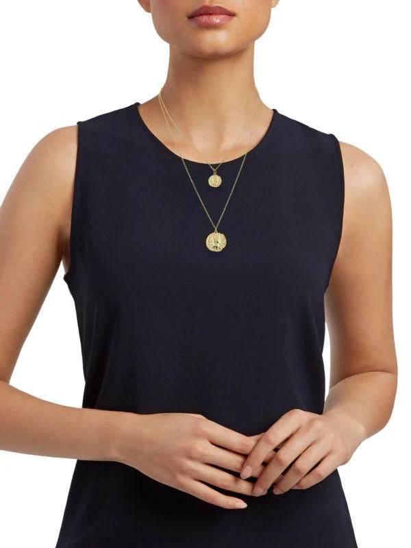 商品Shashi|18K Gold-plated Double Armor Necklace,价格¥204,第2张图片详细描述