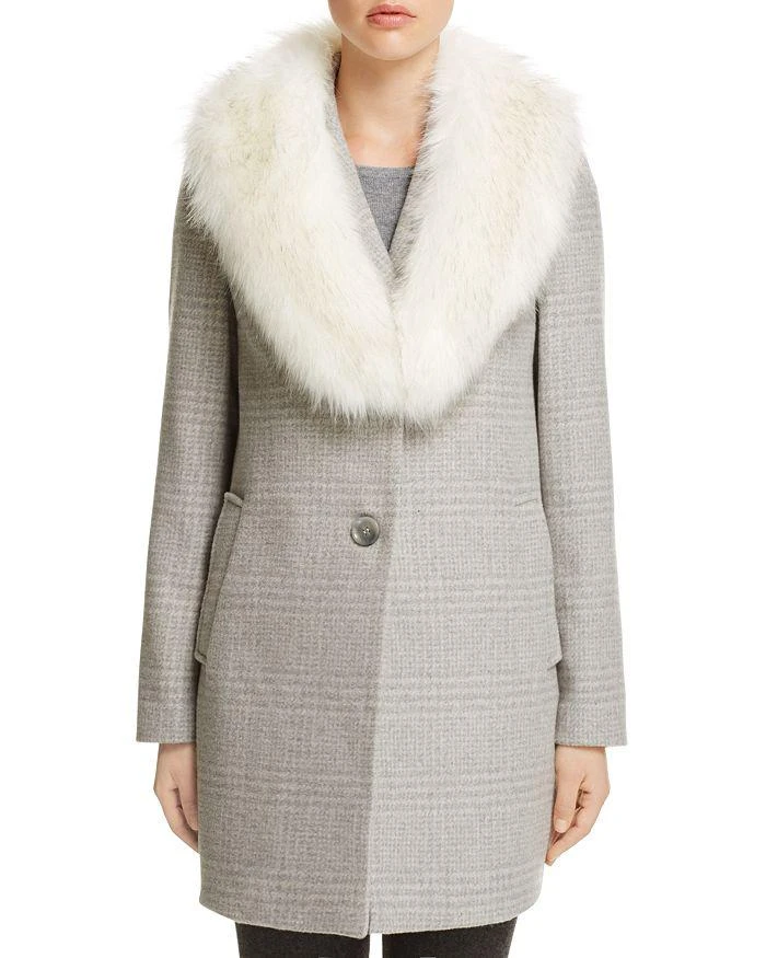 商品Tahari|Olivia Faux Fur-Trim Coat,价格¥1466,第1张图片