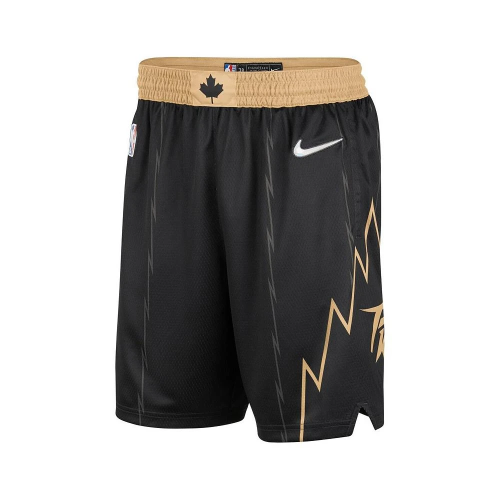 商品NIKE|Men's Black and Gold Toronto Raptors 2021/22 City Edition Swingman Shorts,价格¥556,第2张图片详细描述