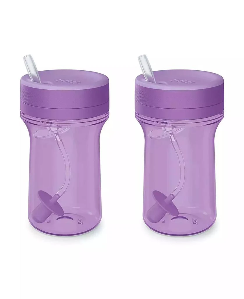 商品NUK|Toddler Everlast Leakproof Weighted Straw Cup, 10 oz, 2 Pack, Purple,价格¥149,第1张图片