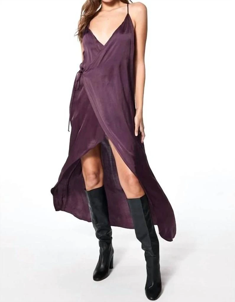 商品Young Fabulous & Broke|Givanni Maxi Slip Dress In Raisin,价格¥531,第1张图片