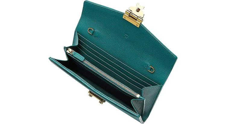 商品MCM|MCM Hopper Green Grained Leather Large Patricia Crossbody Wallet,价格¥3979,第5张图片详细描述