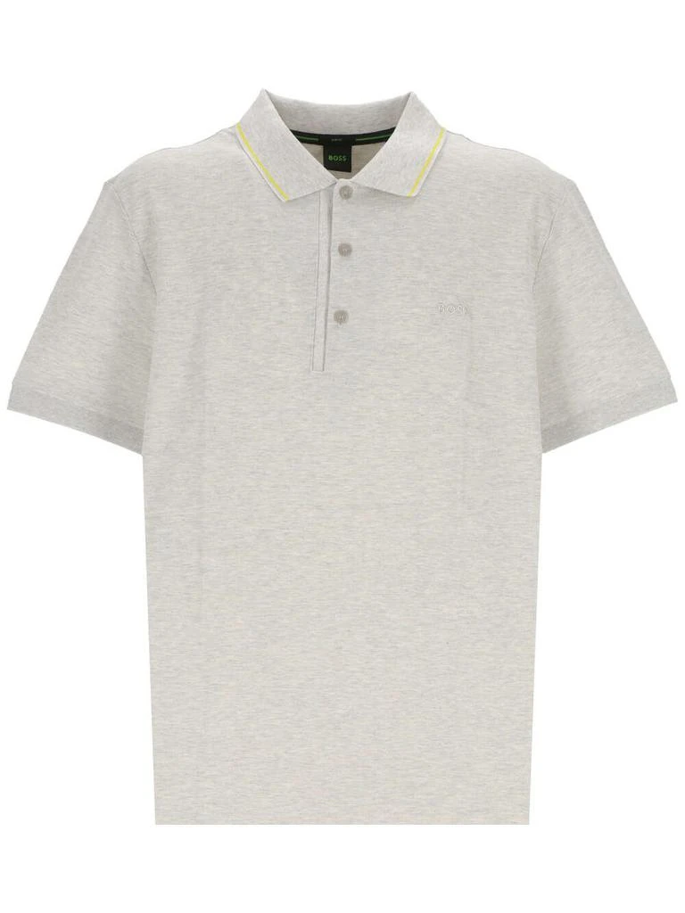 商品Hugo Boss|Hugo Boss Logo-Embroidered Short-Sleeved Polo Shirt,价格¥473,第1张图片