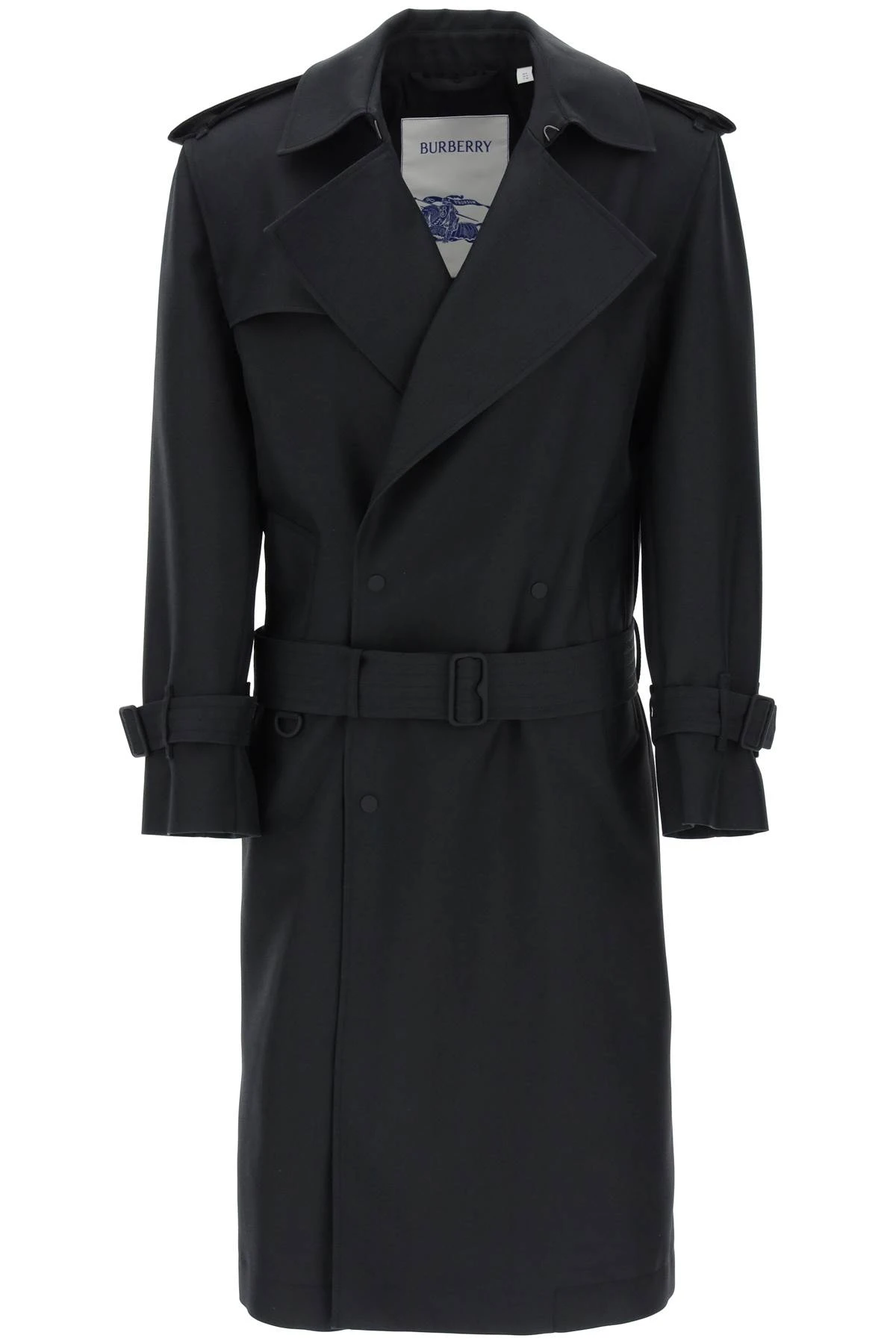 商品Burberry|double-breasted silk twill trench coat 8088822,价格¥15473,第1张图片