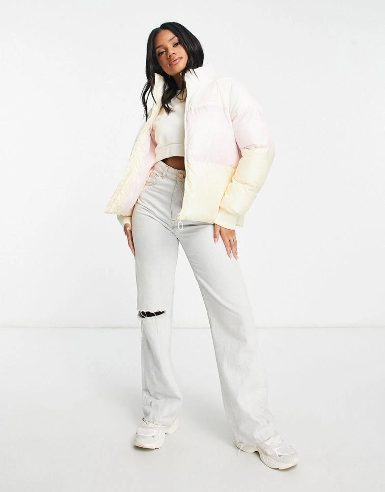 商品Fila|Fila colour blocked puffer jacket in yellow and pink,价格¥865,第3张图片详细描述