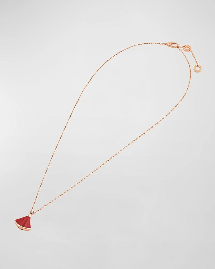 商品BVLGARI|Divas' Dream Carnelian Pendant Necklace in 18k Rose Gold,价格¥17888,第3张图片详细描述