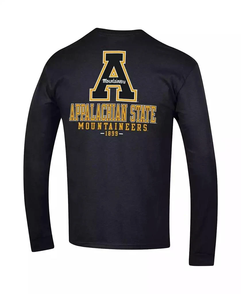 商品CHAMPION|Men's Black Appalachian State Mountaineers Team Stack Long Sleeve T-shirt,价格¥225,第3张图片详细描述