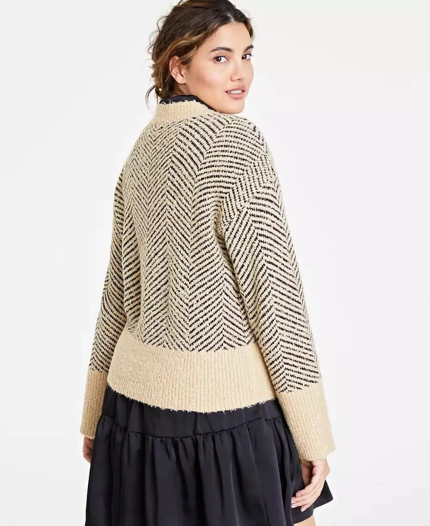 商品On 34th|Women's Herringbone Crewneck Sweater, Created for Macy's,价格¥133,第2张图片详细描述