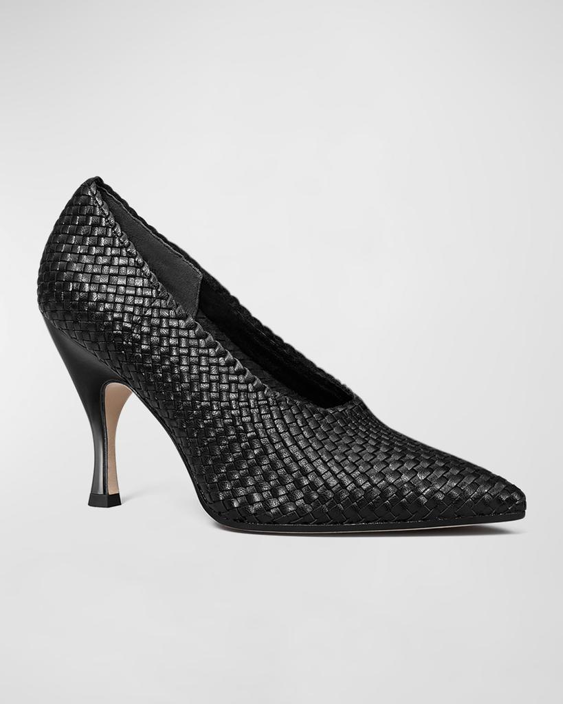 商品Tory Burch|Woven Leather High-Cut Pumps,价格¥3513,第4张图片详细描述