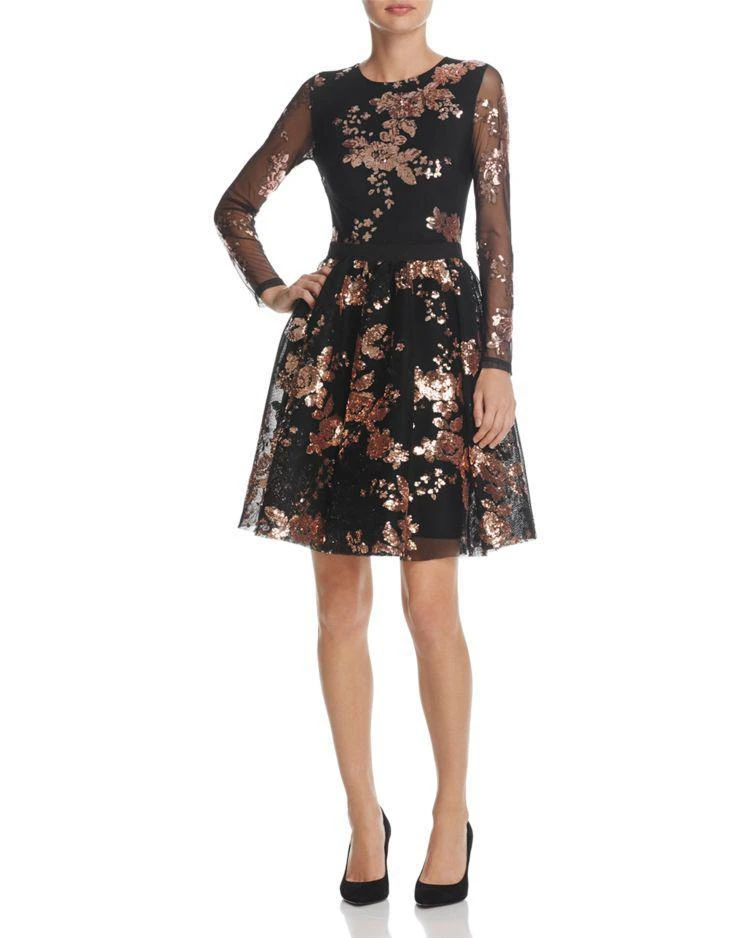 商品Maje|Radar Floral Sequined Mini Dress,价格¥1688,第1张图片