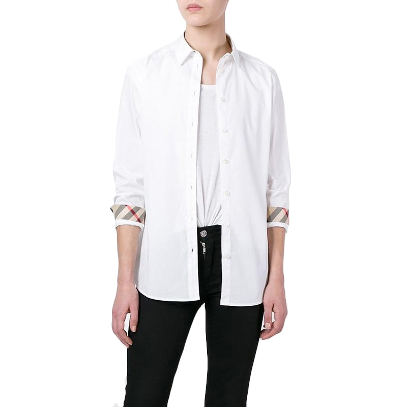 Burberry 博柏利 白色纯棉女士衬衫 3968141商品第3张图片规格展示