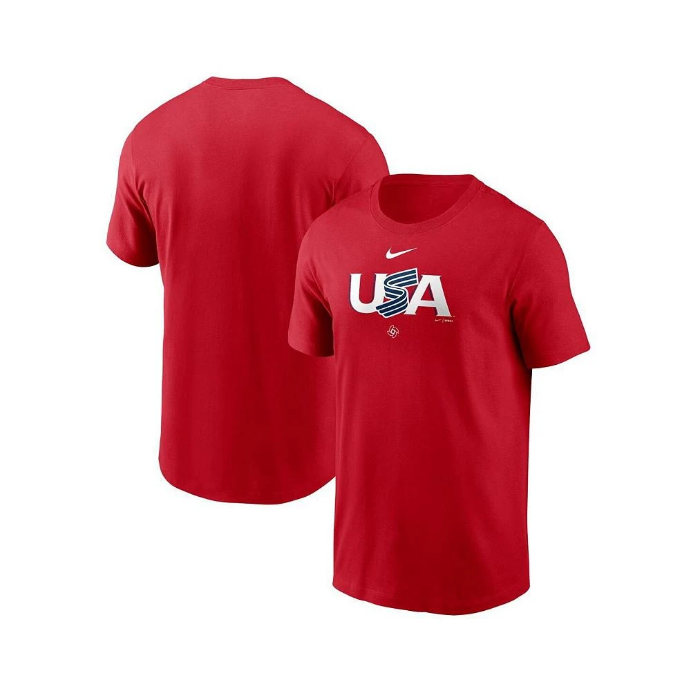 商品NIKE|Men's Red USA Baseball 2023 World Baseball Classic Wordmark T-shirt,价格¥209,第1张图片