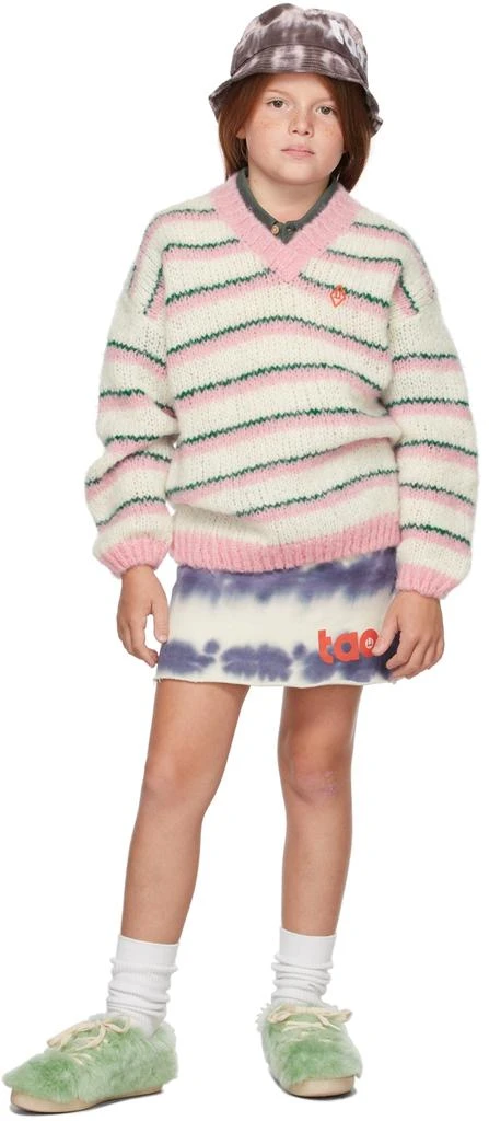 商品The Animals Observatory|Kids White & Pink Stripes Toucan Sweater,价格¥348,第1张图片