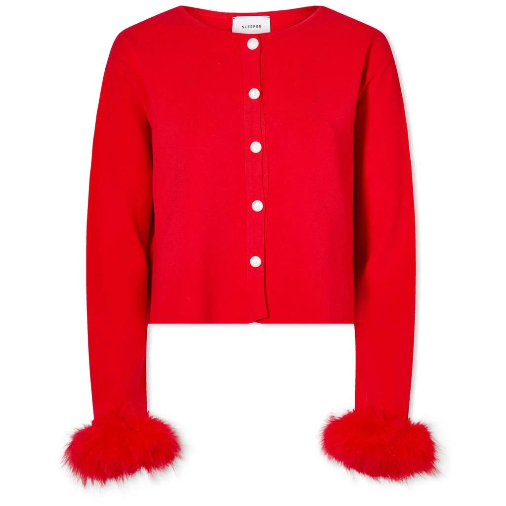 商品Sleeper|Sleeper Detachable Feather Cardigan,价格¥1088,第1张图片