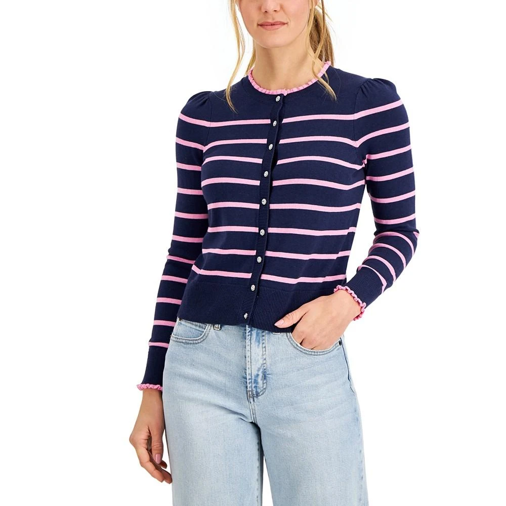 商品Charter Club|Women's Striped Button Cardigan, Created for Macy's,价格¥287,第1张图片