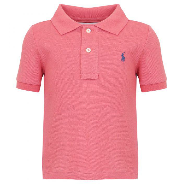 Salmon Red & Blue Polo Shirt & Shorts Set商品第2张图片规格展示