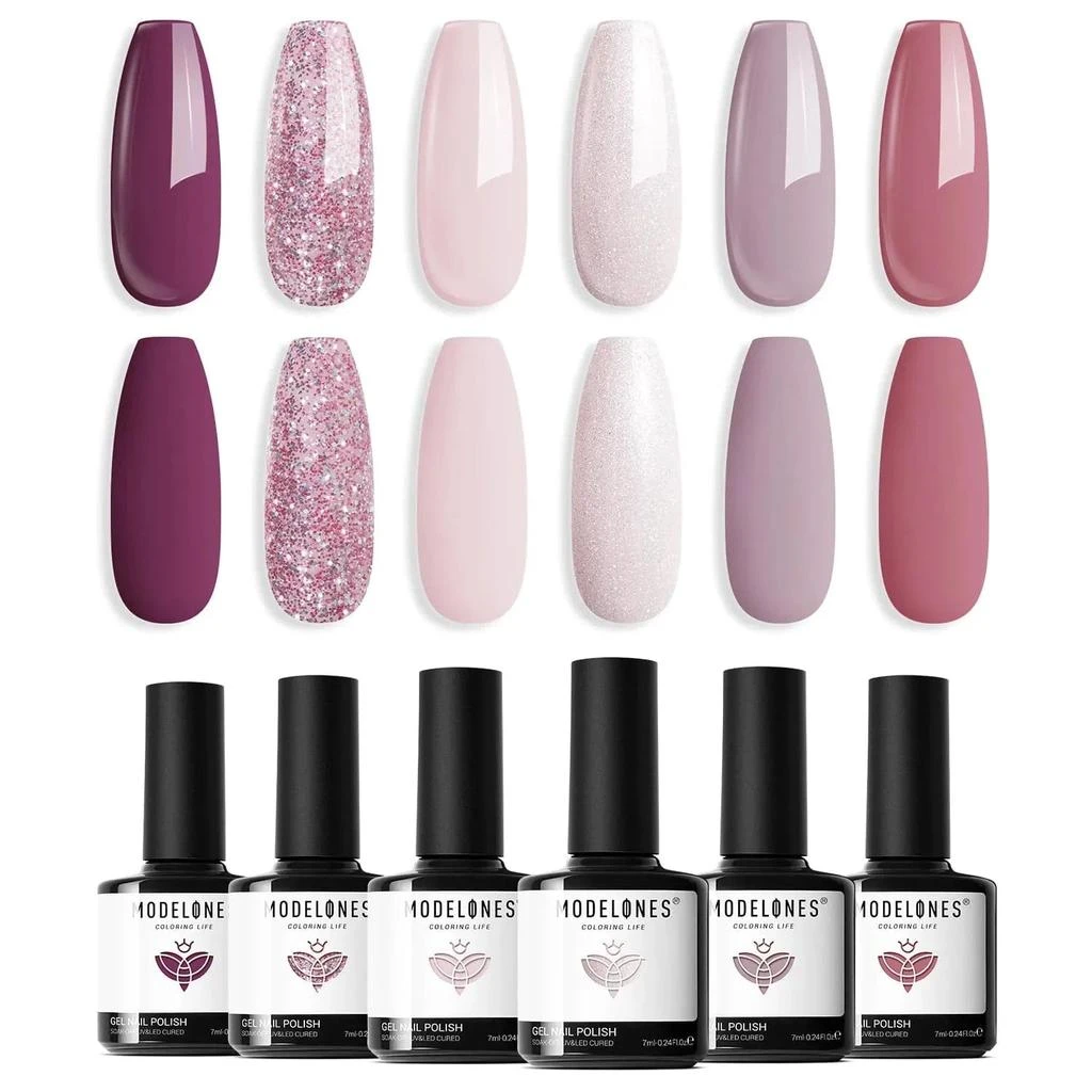 6 Shades Gel Nail Polish Set Collection 商品