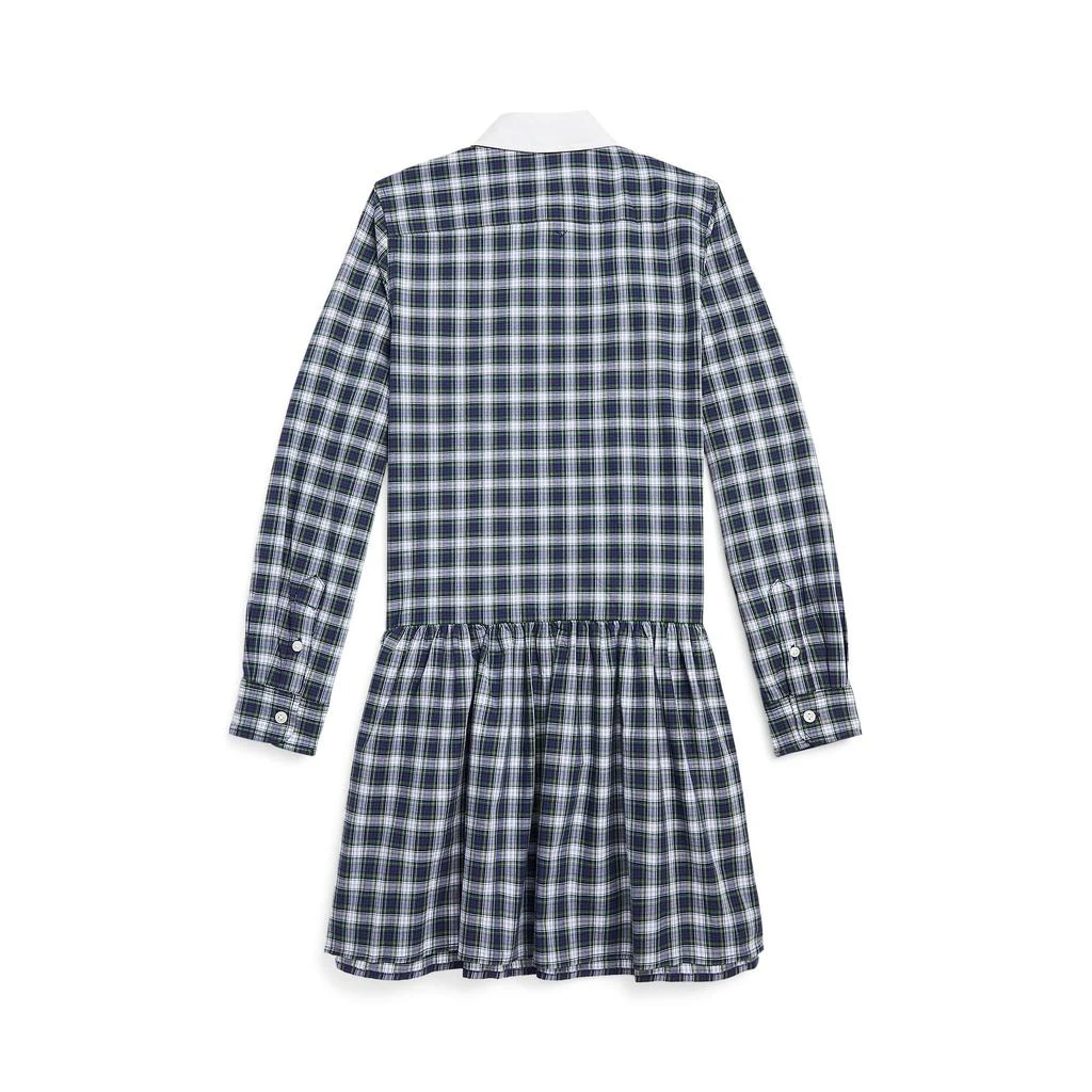商品Ralph Lauren|Plaid Stretch Poplin Shirtdress (Big Kids),价格¥555,第2张图片详细描述