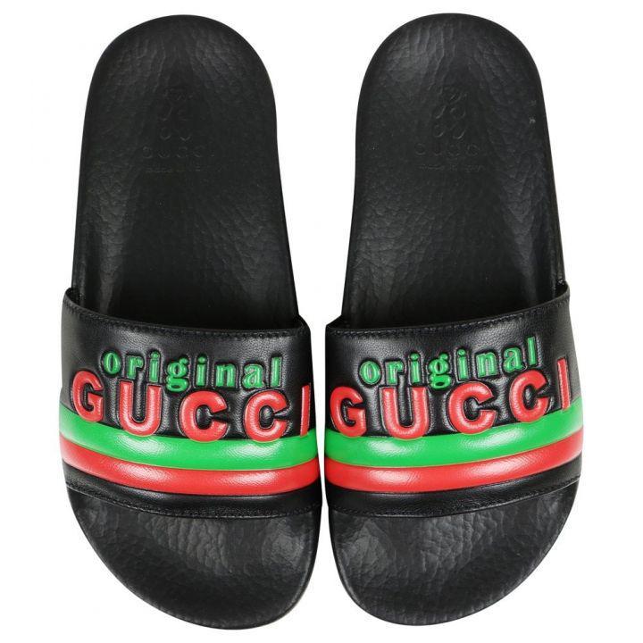 商品Gucci|Original Logo Sliders Black,价格¥896,第5张图片详细描述
