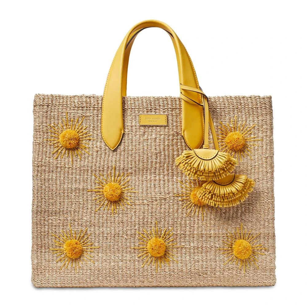 商品Kate Spade|Manhattan Sun Raffia Large Tote,价格¥1704,第1张图片