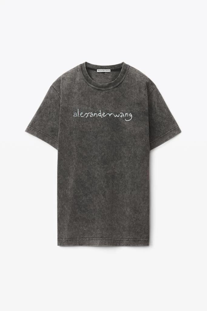 商品Alexander Wang|CHROME GRAPHIC TEE IN COMPACT JERSEY,价格¥1675,第3张图片详细描述