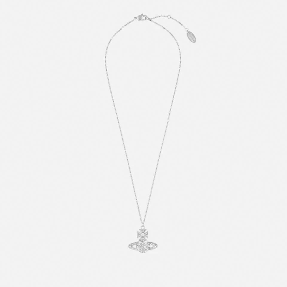 商品Vivienne Westwood|Vivienne Westwood Francette Bas Relief Platinum-Tone Cubic Zirconia Necklace,价格¥1075,第2张图片详细描述