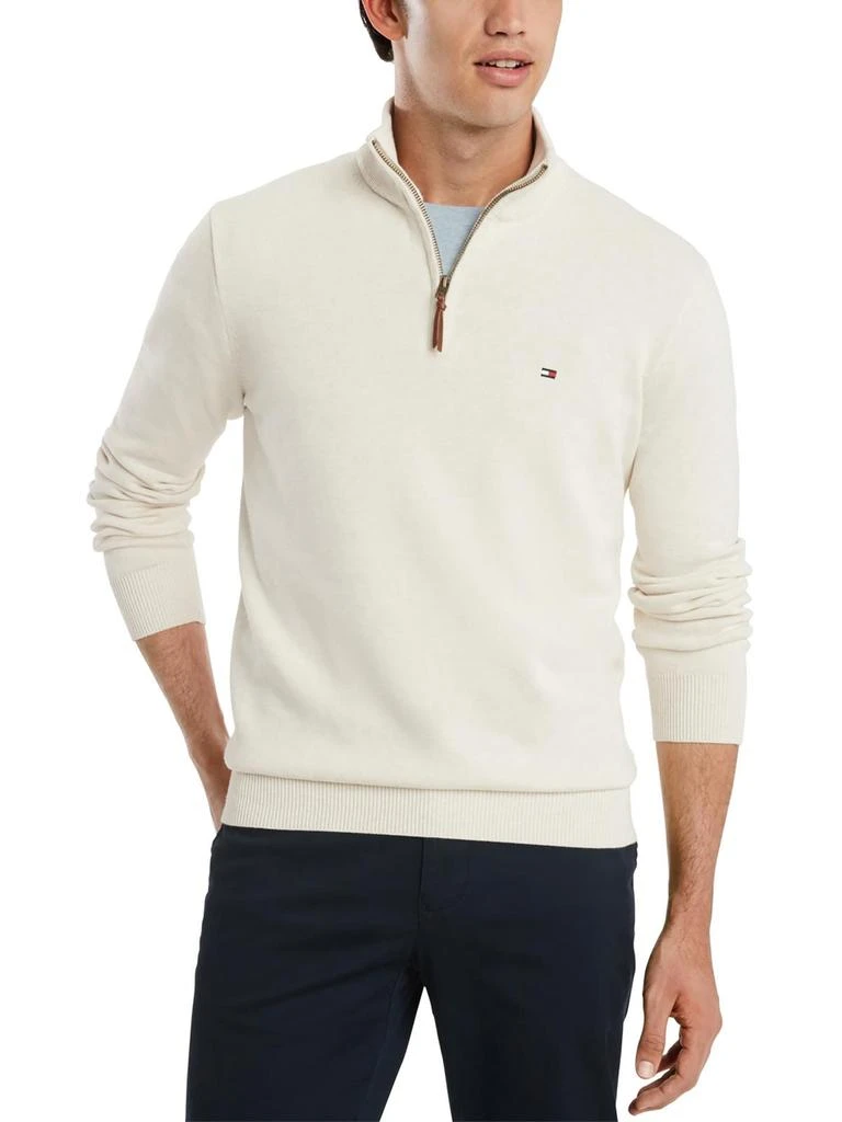 商品Tommy Hilfiger|Mens Quarter Zip Logo Pullover Sweater,价格¥397,第1张图片