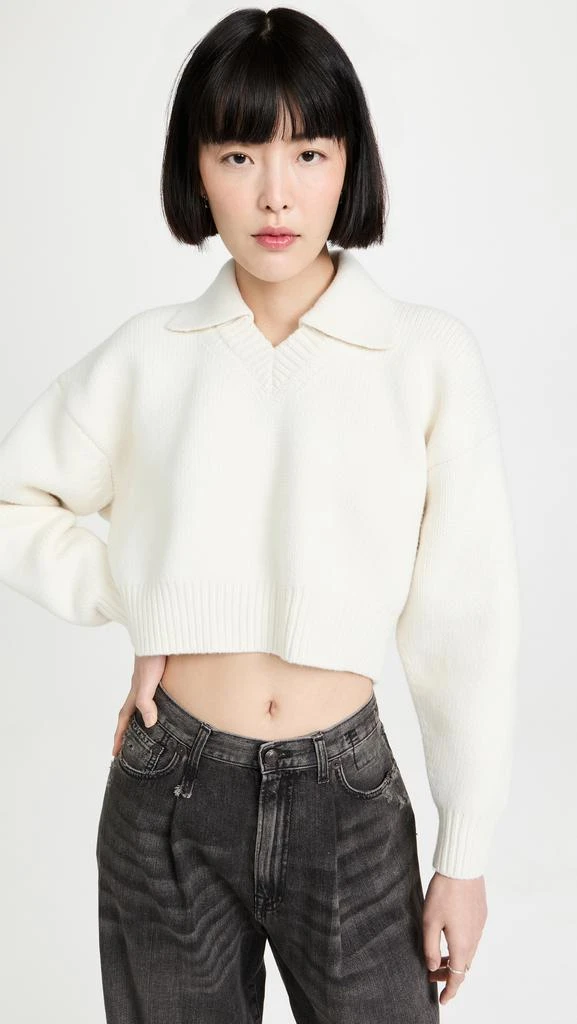 商品Alexander Wang|Alexander Wang 背面垂褶短版马球衫,价格¥1690,第2张图片详细描述