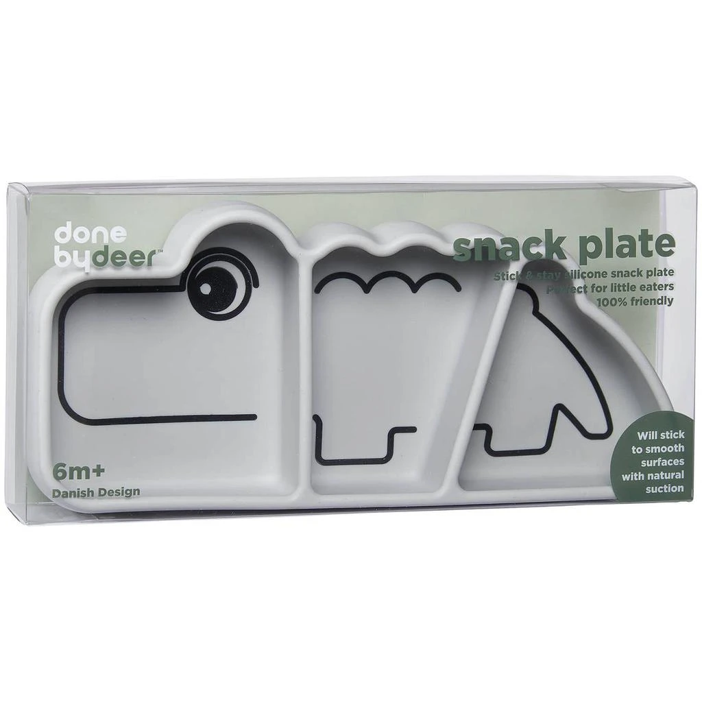 商品Done by Deer|Done by Deer Silicone Stick & Stay Snack Plate Croc - Grey,价格¥102,第3张图片详细描述