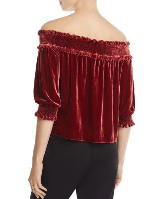 商品Whistles|Velvet Off-The-Shoulder Top - 100% Exclusive,价格¥668,第2张图片详细描述