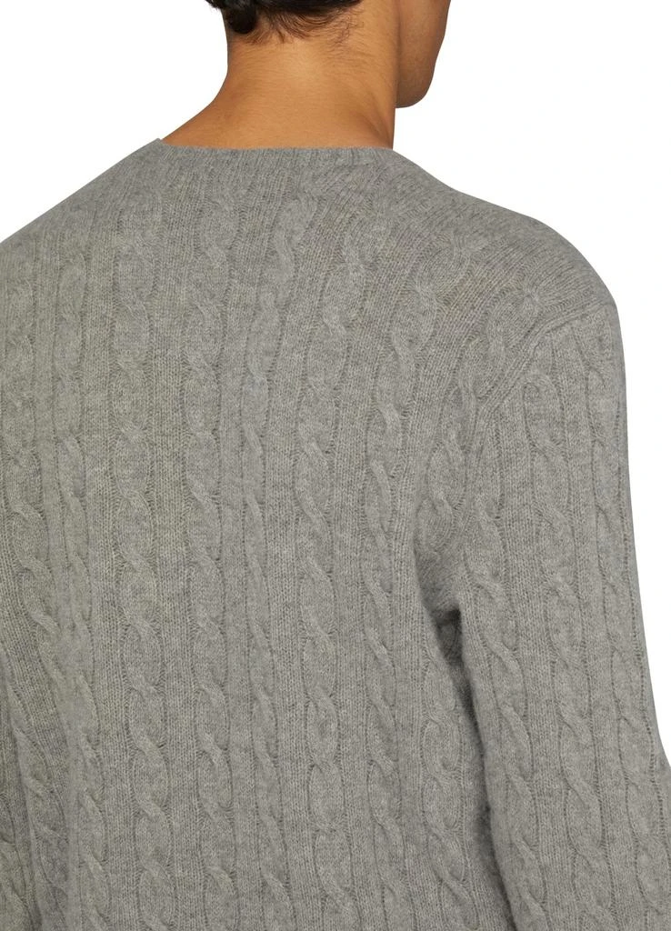 商品Ralph Lauren|Round-neck cable knit sweater with logo,价格¥1335,第5张图片详细描述