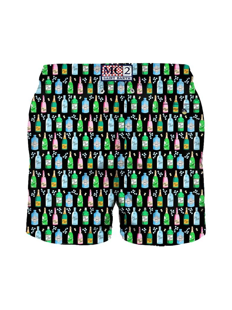 商品Mc2 Saint Barth|Men`s swim shorts in lightweight fabric with Champagne print,价格¥798,第2张图片详细描述