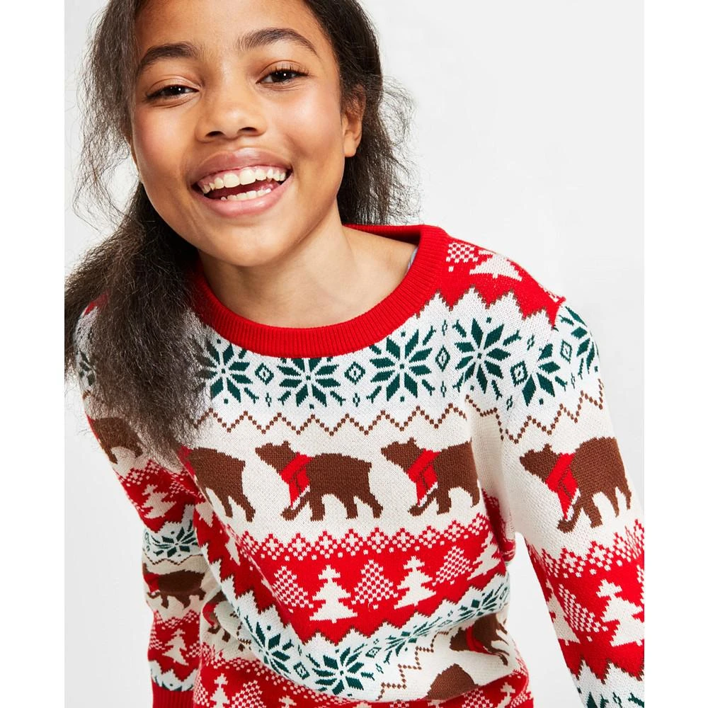 商品Charter Club|Holiday Lane Big Girls Santa Bear Sweater, Created for Macy's,价格¥46,第3张图片详细描述