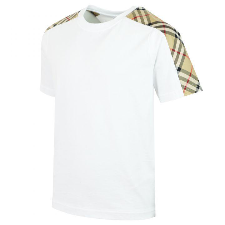 商品Burberry|White Short Sleeve Walton T Shirt,价格¥1302,第5张图片详细描述