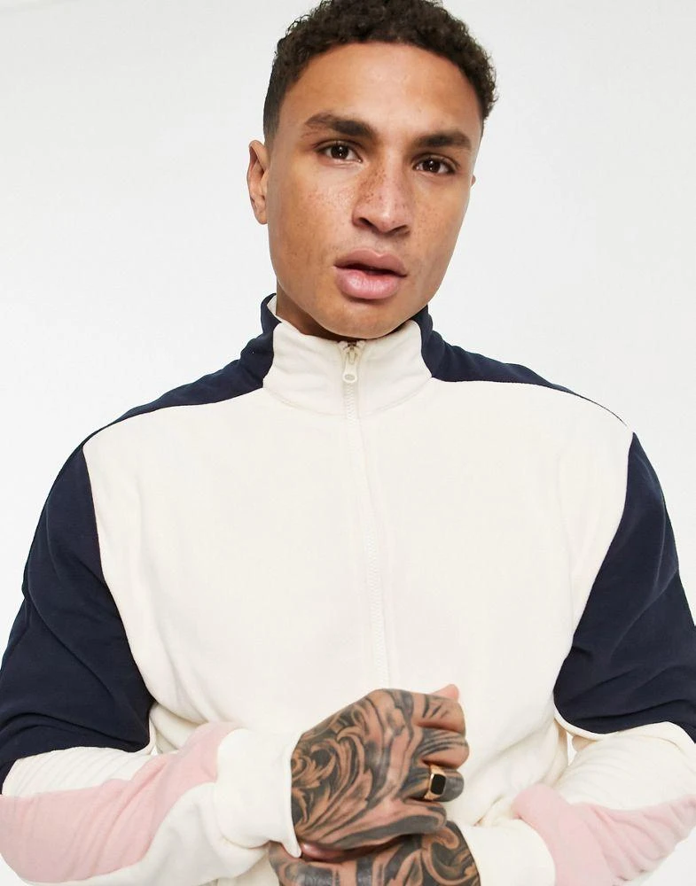 商品Adidas|adidas Sportswear Well Being Polar Fleece full zip sweat in cream,价格¥299,第3张图片详细描述