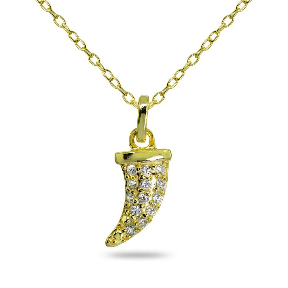 商品Giani Bernini|Cubic Zirconia Horn Pendant in 18k Gold Plated Sterling Silver,价格¥134,第1张图片