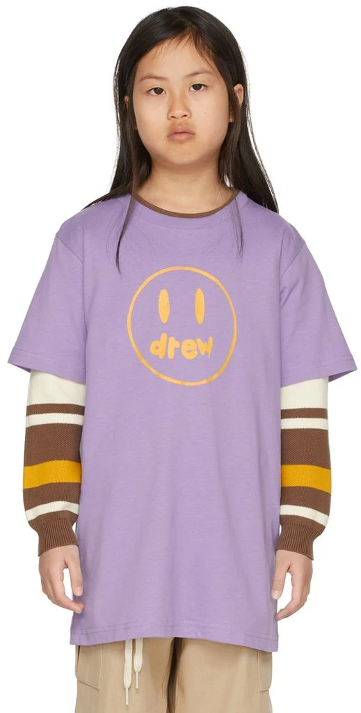 商品Drew House|SSENSE Exclusive Kids Purple Painted Mascot T-Shirt,价格¥511,第1张图片