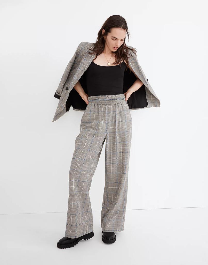 商品Madewell|Tall Carley Wide-Leg Pants in Plaid,价格¥797,第3张图片详细描述