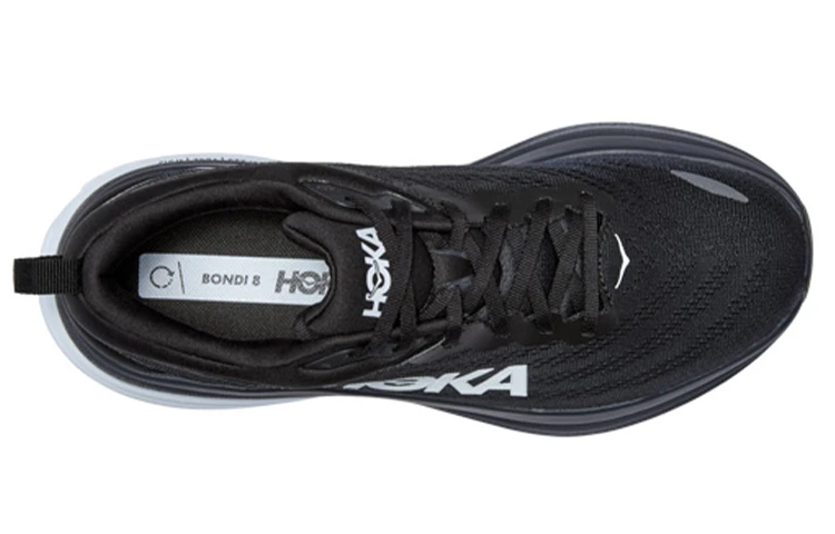 商品[国内直发] Hoka One One|Bondi 8 缓震长距离公路 织物 低帮跑步鞋 男款 黑白,价格¥1091,第4张图片详细描述
