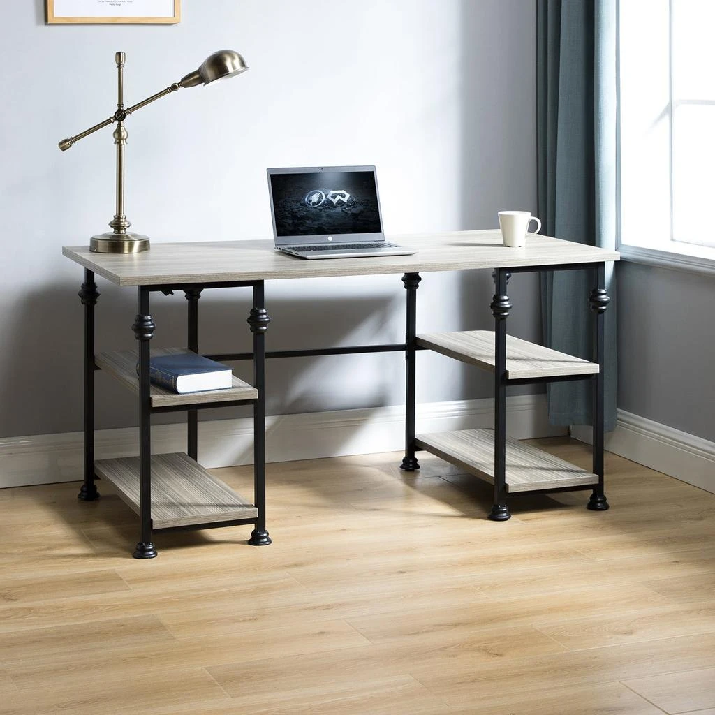 Eldar Contemporary Modern Adjustable Desk with a powder-coated metal frame 商品