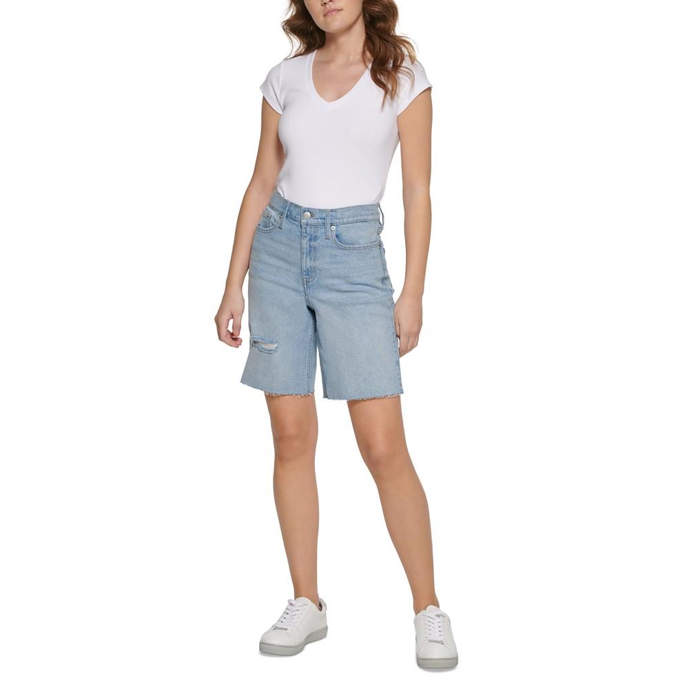 Women's High Rise 90s Fit Cutoff Jean Shorts商品第4张图片规格展示